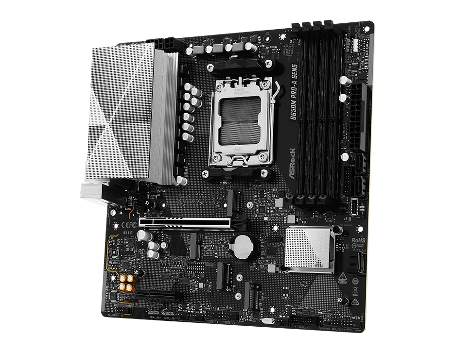 ASRock B650M Pro-A Gen5 보드 레이아웃