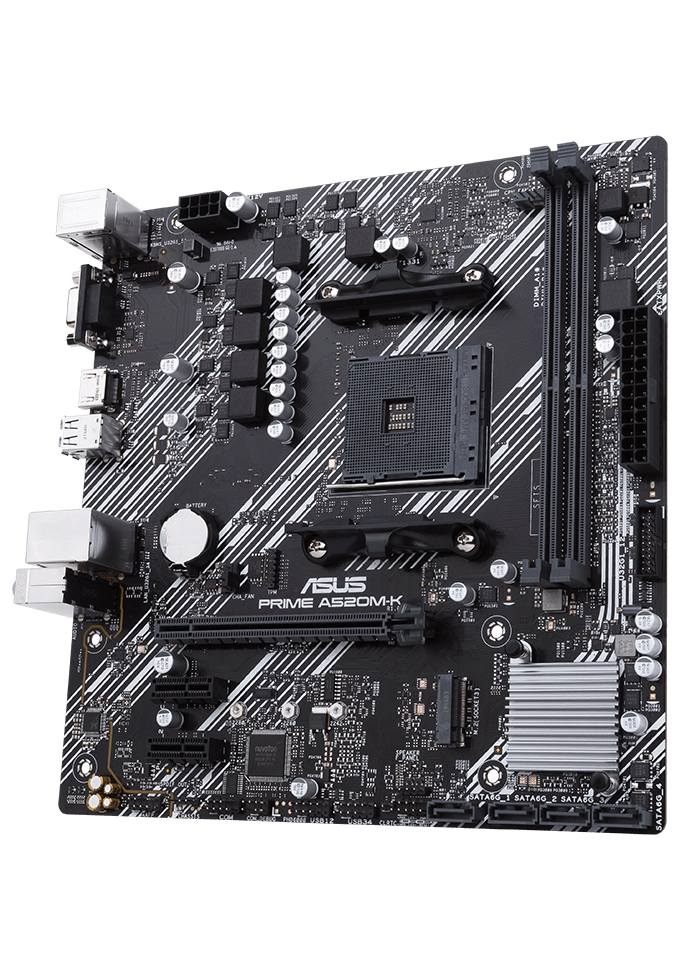 ASUS PRIME A520M-K 보드 레이아웃
