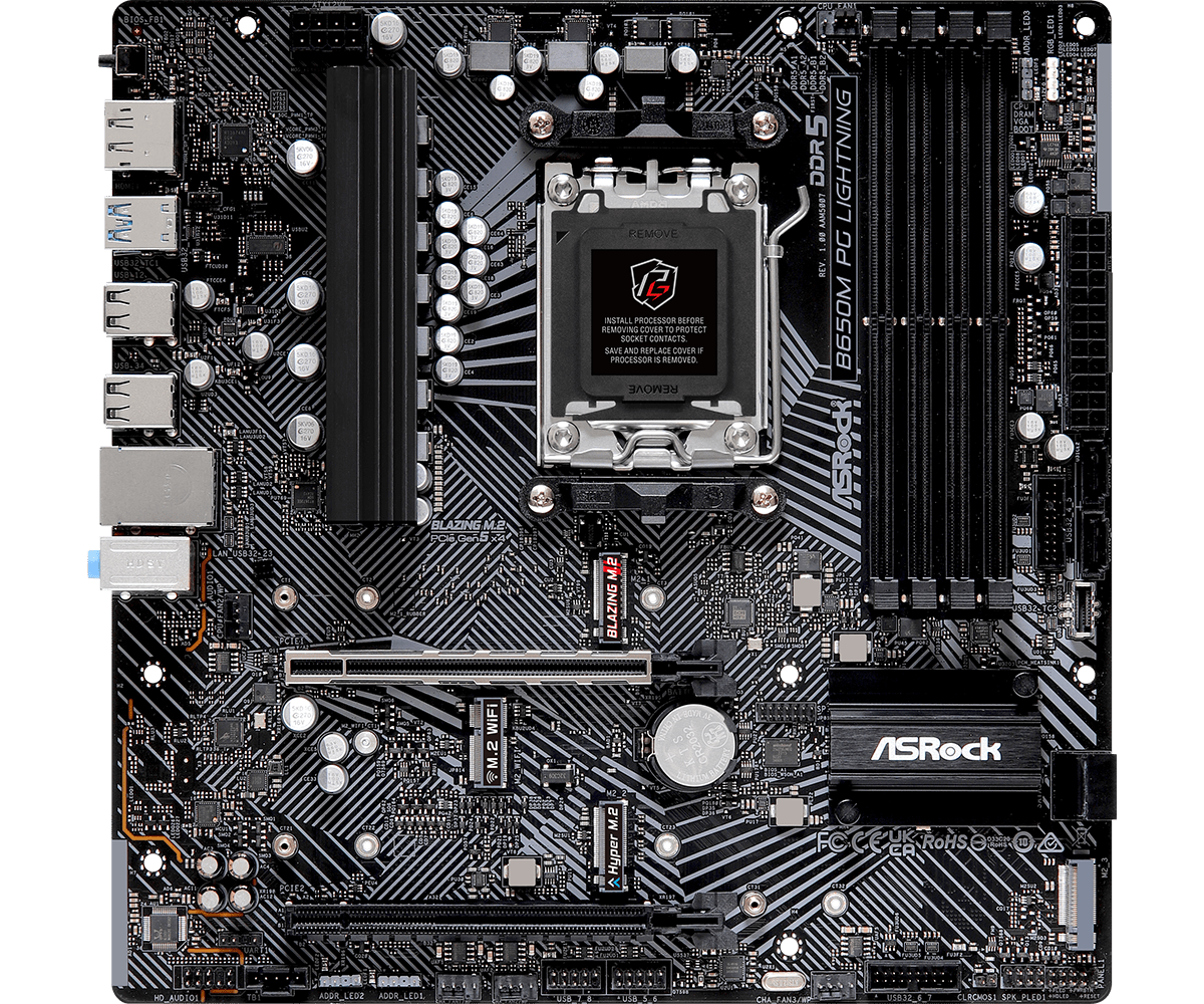 ASRock B650M PG Lightning 보드 레이아웃 L2