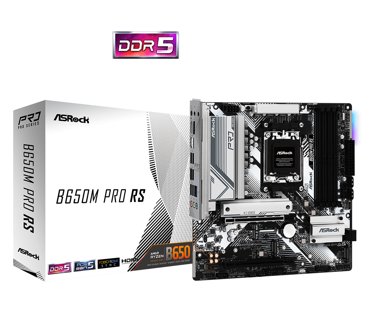 ASRock B650M Pro RS 보드 레이아웃