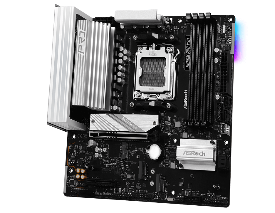 ASRock B650M Pro X3D 보드 레이아웃