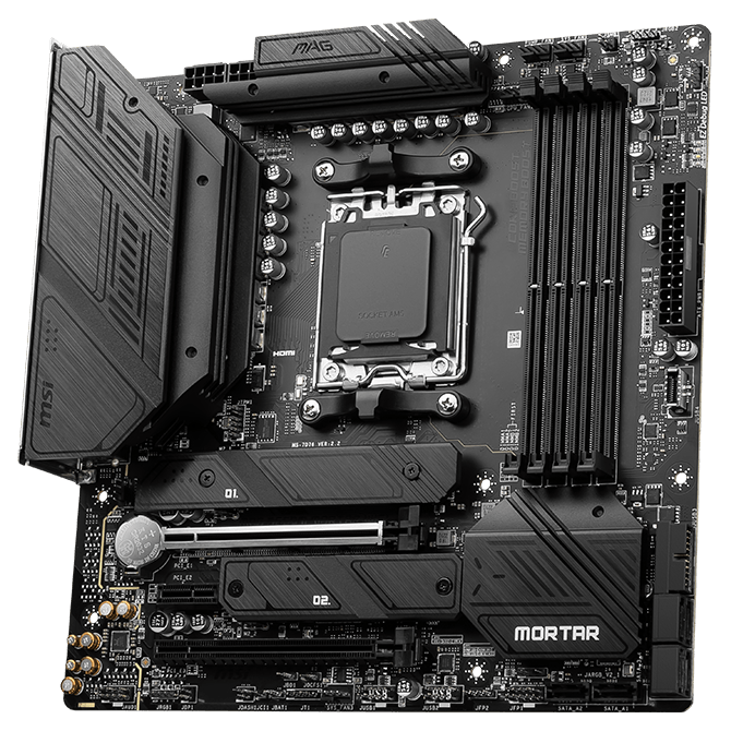 MSI MAG B650M Mortar WiFi 보드 레이아웃
