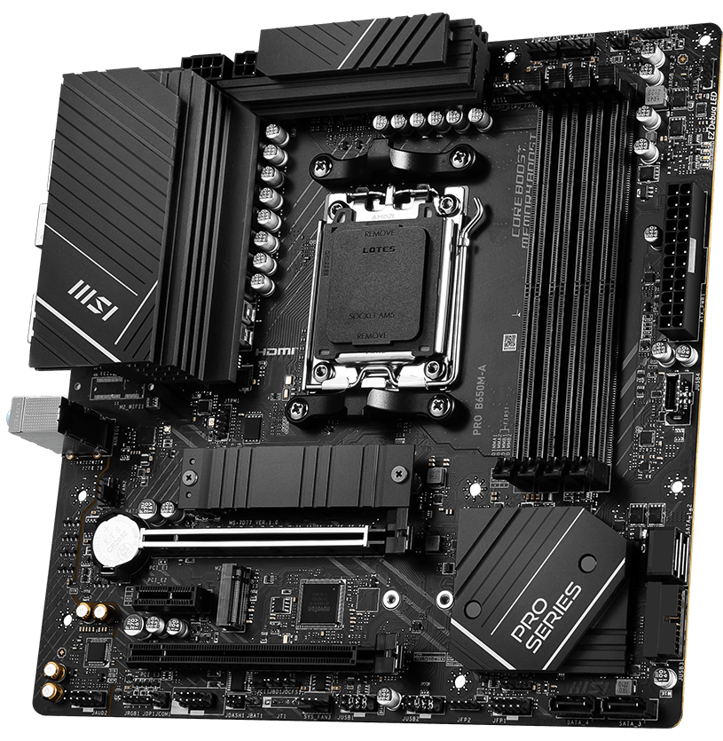 MSI PRO B650M-A WIFI 보드 레이아웃